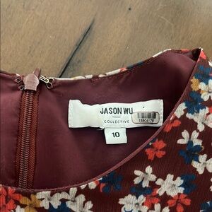 Jason Wu Burgundy Floral Dress- imperfect